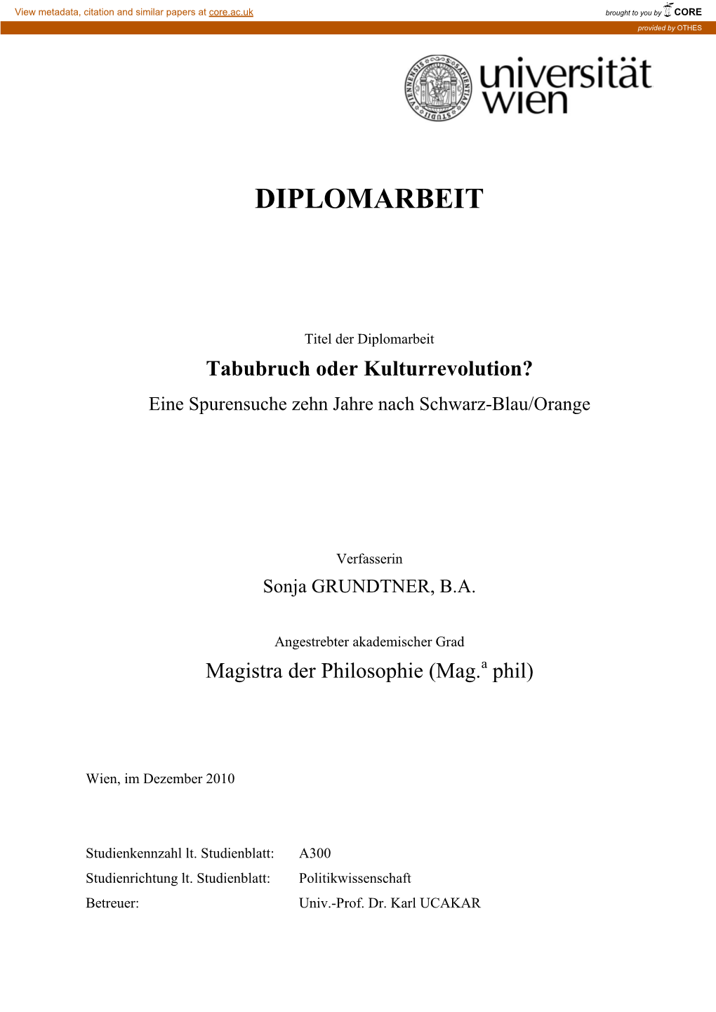 Diplomarbeit