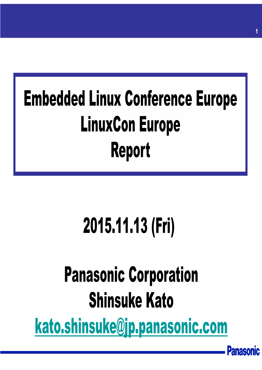Embedded Linux Conference Europe Linuxcon Europe Report