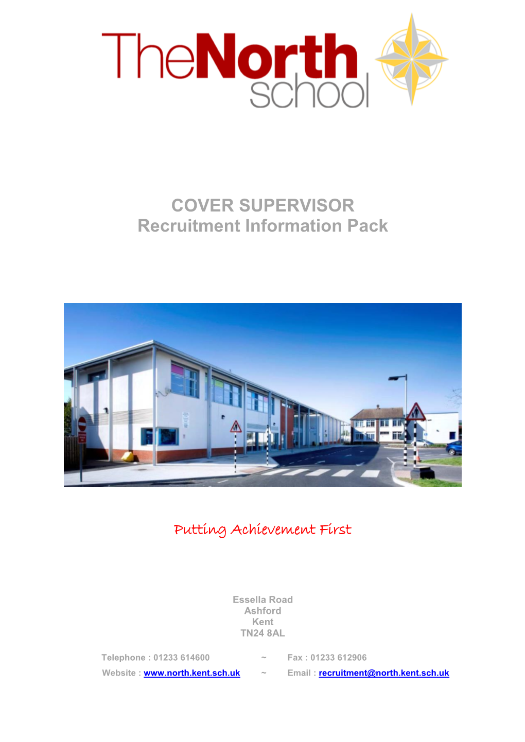 COVER SUPERVISOR Recruitment Information Pack