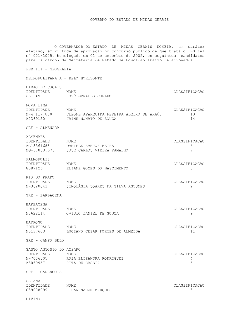 Governo Do Estado De Minas Gerais