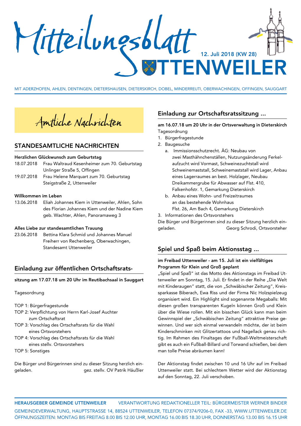 Mitteilungsblatt