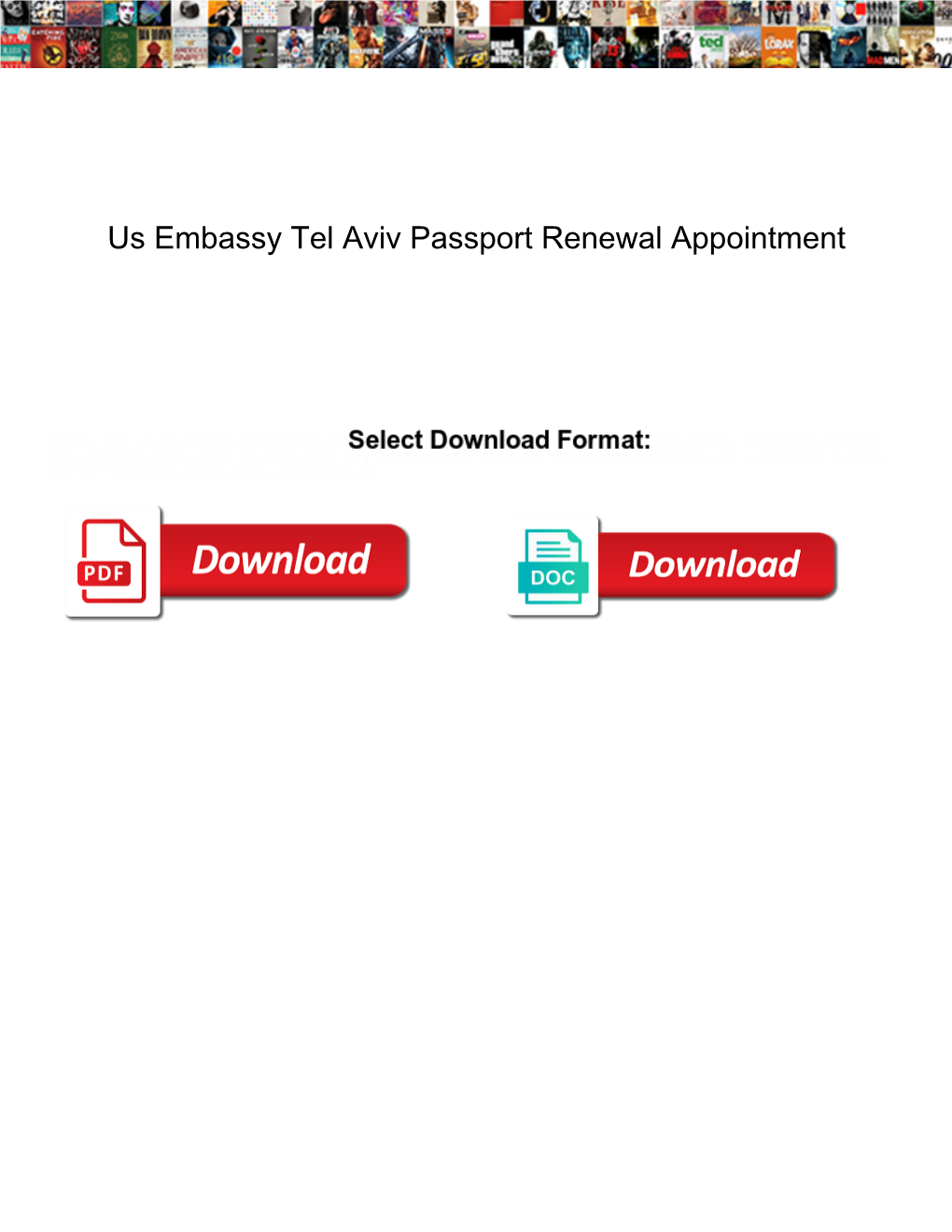 Us Embassy Tel Aviv Passport Renewal Appointment