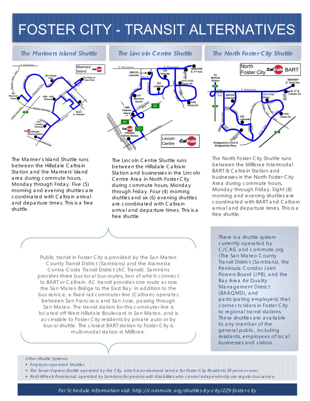 Foster City - Transit Alternatives