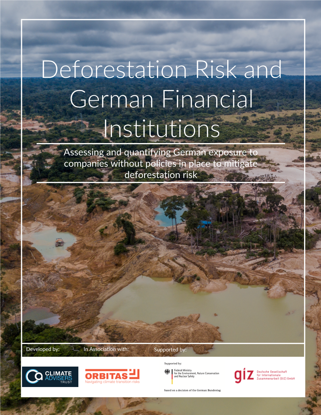 Deforestation Risk and German Financial Institutions Assessing and Quantifying German Exposure to Companies Without Policies in Place to Mitigate Deforestation Risk