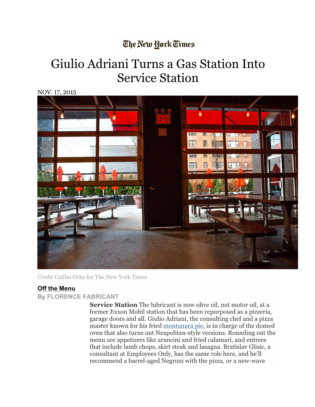 Giulio Adriani Turns a Gas Station Into Service Station (PDF)