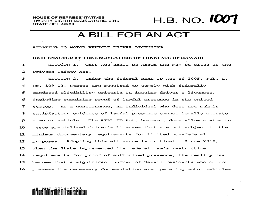 Hb1007 Testimony Trn 02-11-15