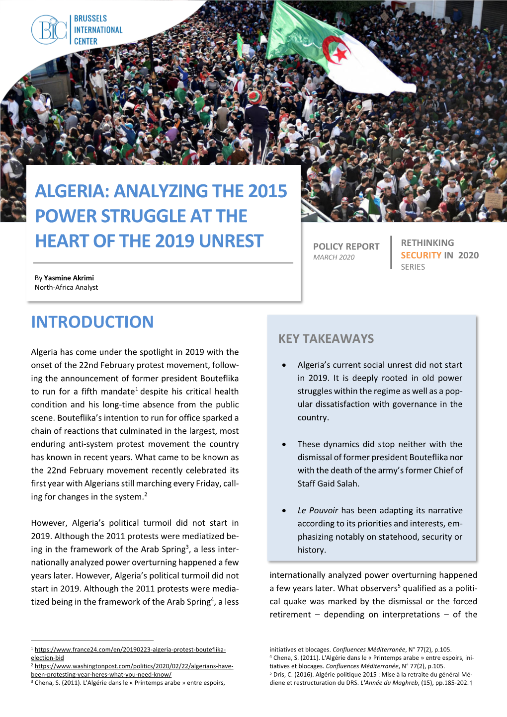 Algeria: Analyzing the 2015 Power Struggle at The