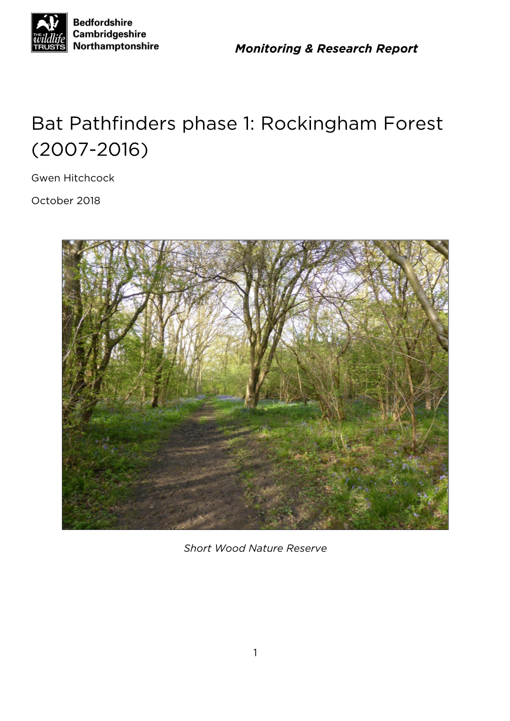 Bat Pathfinders Phase 1: Rockingham Forest (2007-2016)