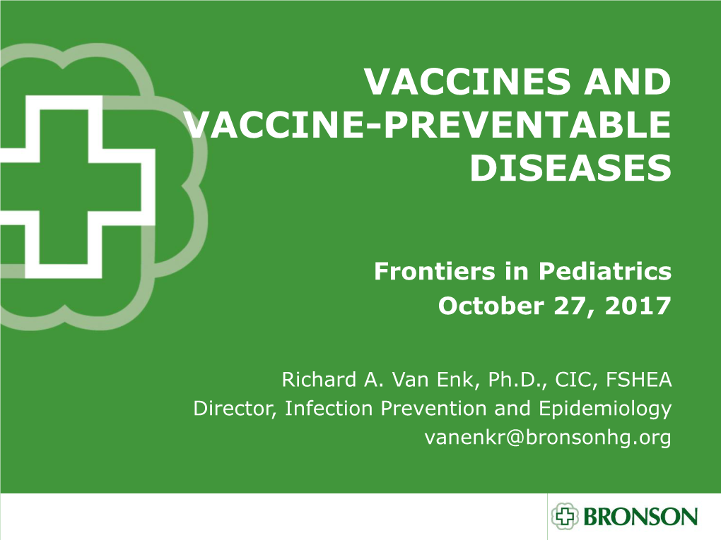 Vaccine Preventable Diseases