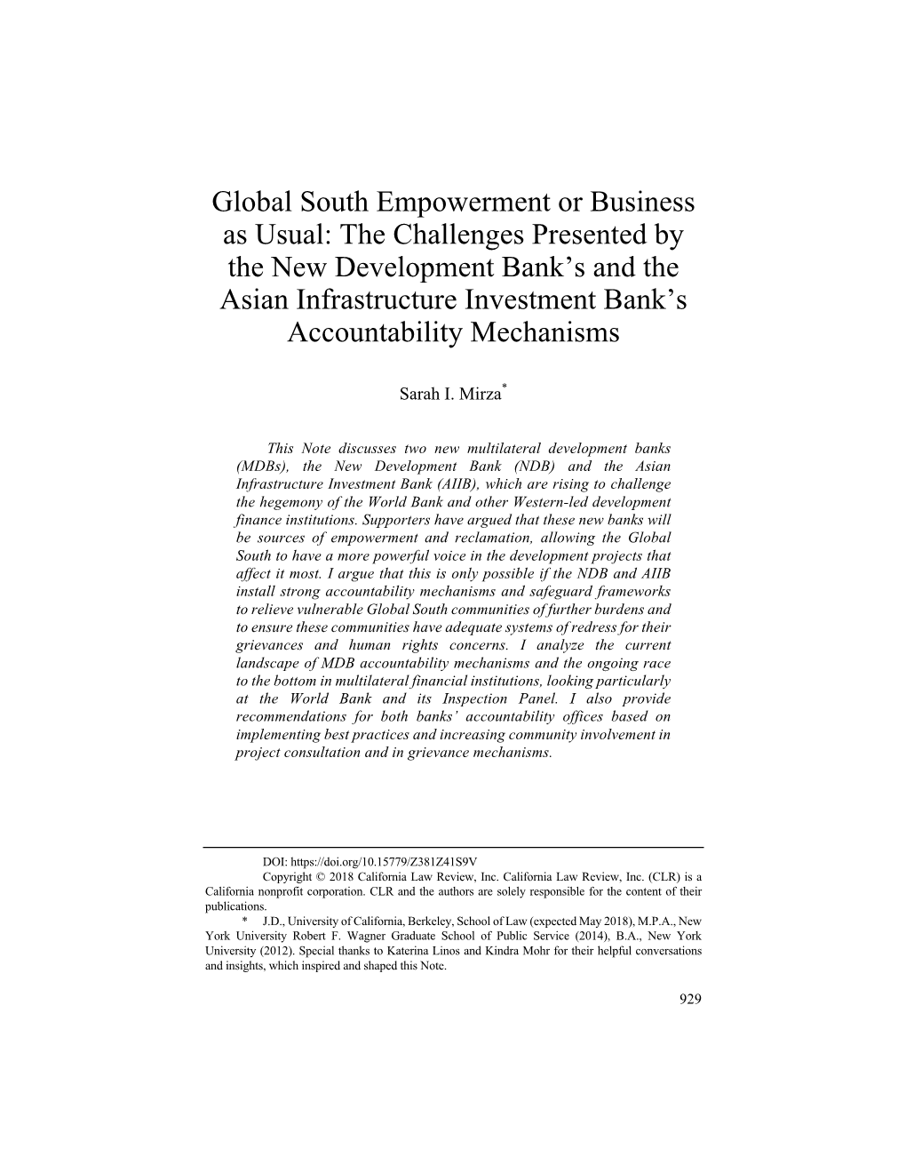 Global South Empowerment Or Business As Usual