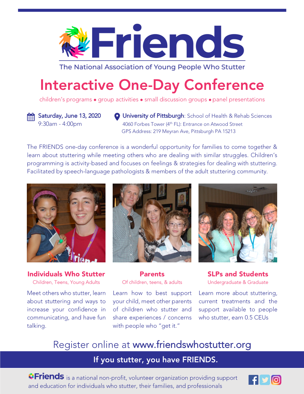 Interactive One-Day Conference Children’S Programs L Group Activities L Small Discussion Groups L Panel Presentations