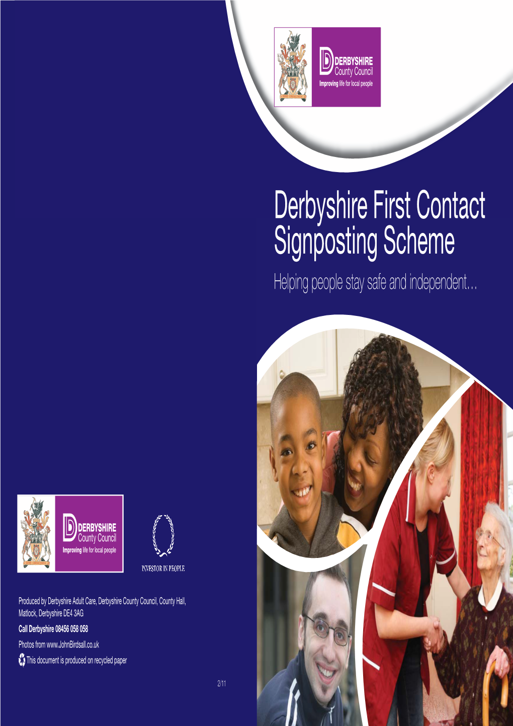 Derbyshire First Contact Signposting Scheme Helping People Stay Safe and Independent…