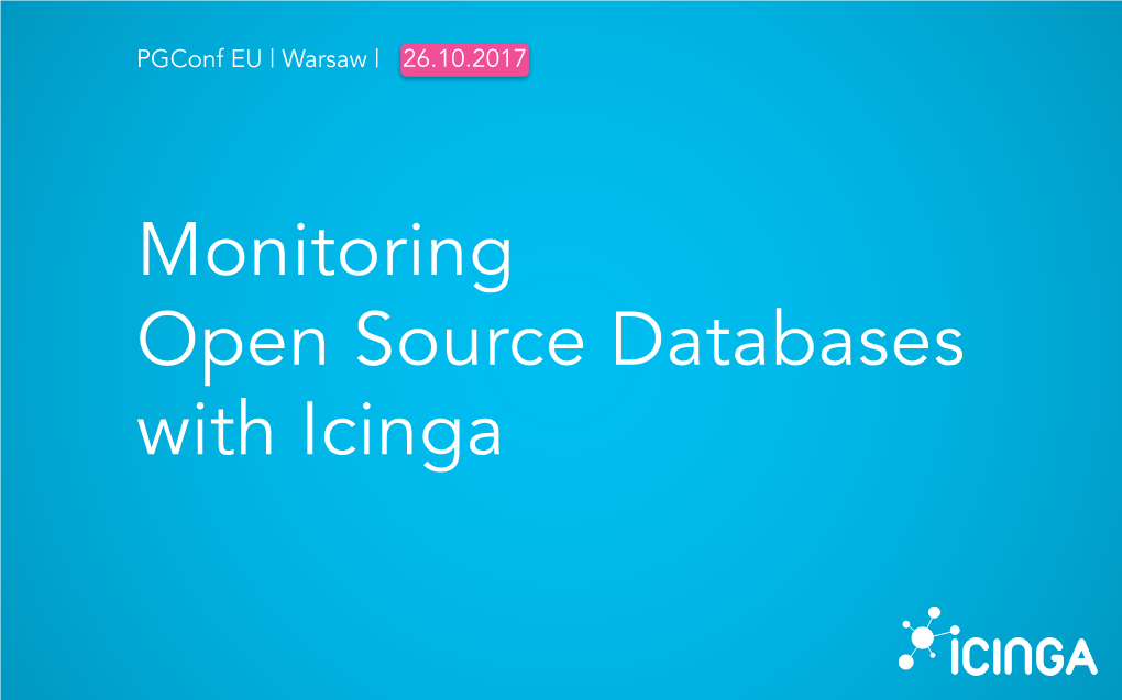 Monitoring Open Source Databases with Icinga