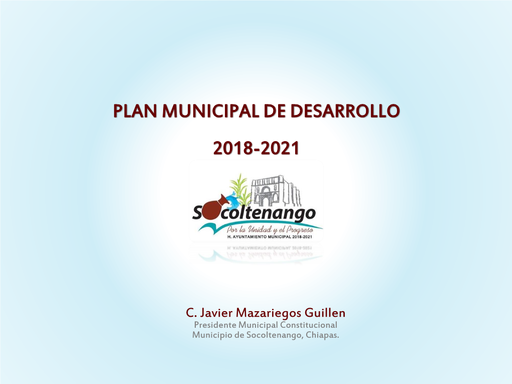 Plan Municipal De Desarrollo 2018-2021