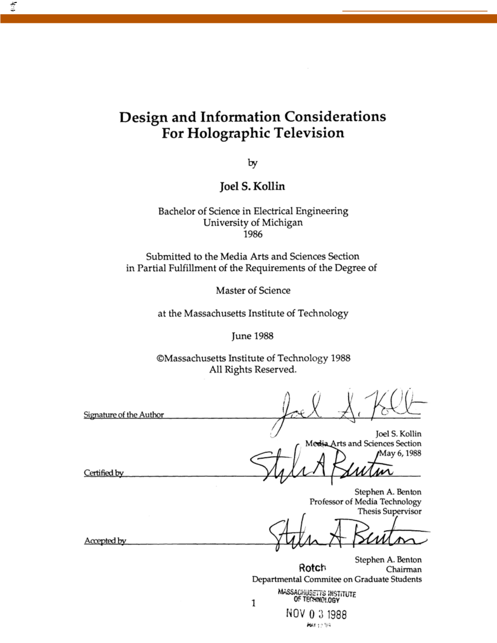 Design and Information Considerations for Holographic Television