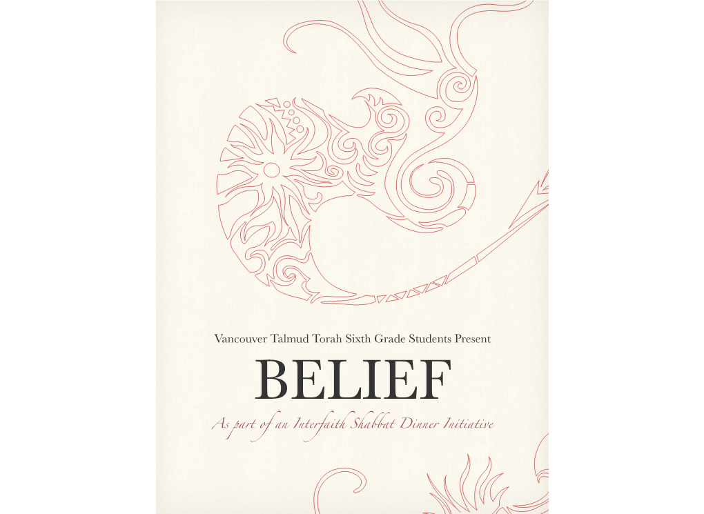 Vancouver Talmud Torah Sixth Grade Students Present BELIEF