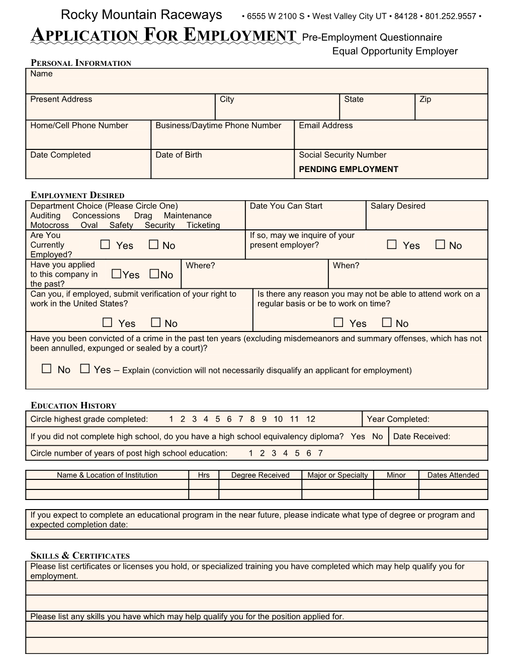 Application for Employment s15