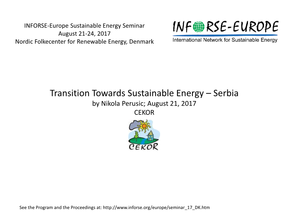 Transition to Sustainable Energy