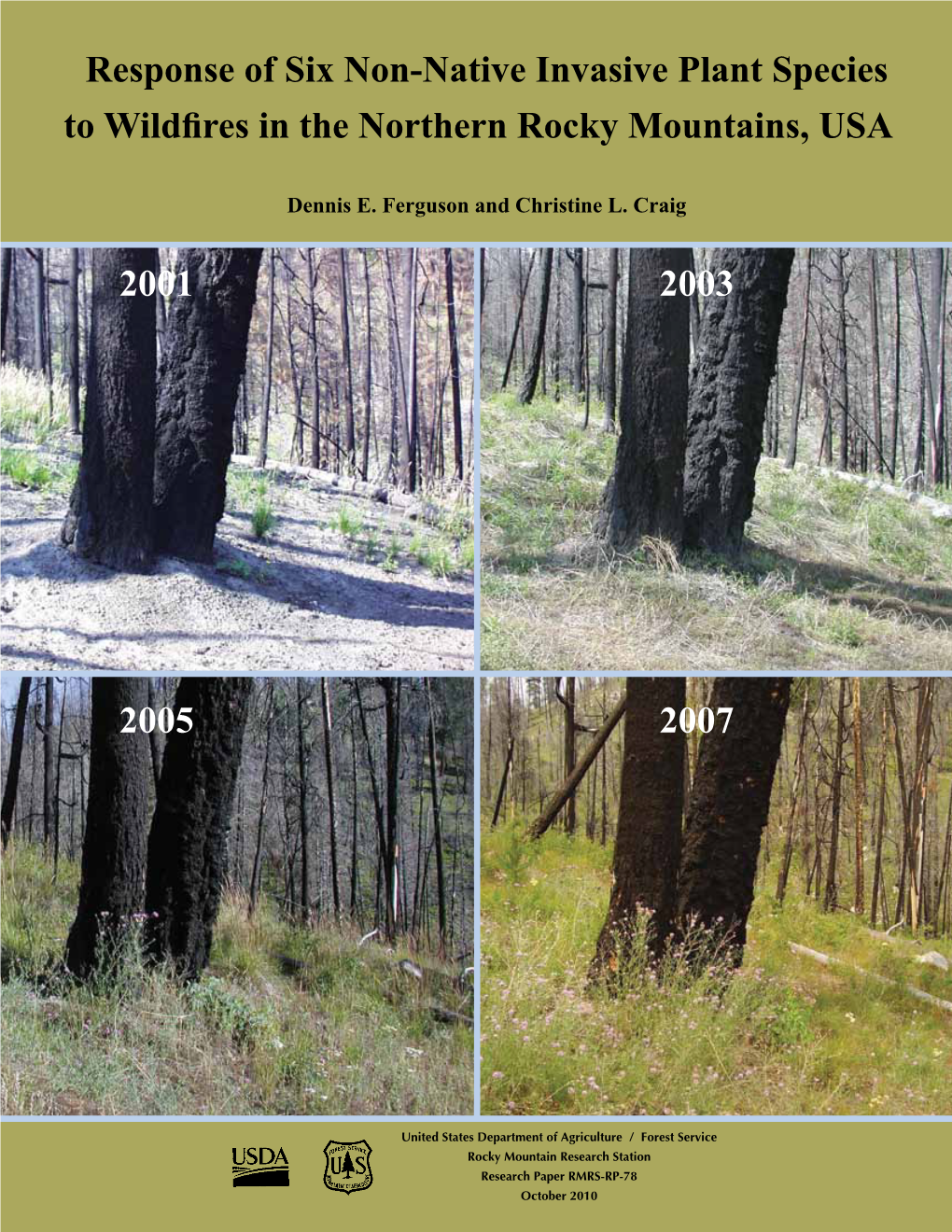 Response of Six Non-Native Plant Species to Wildfires in the Northern Rocky Mountains, USA