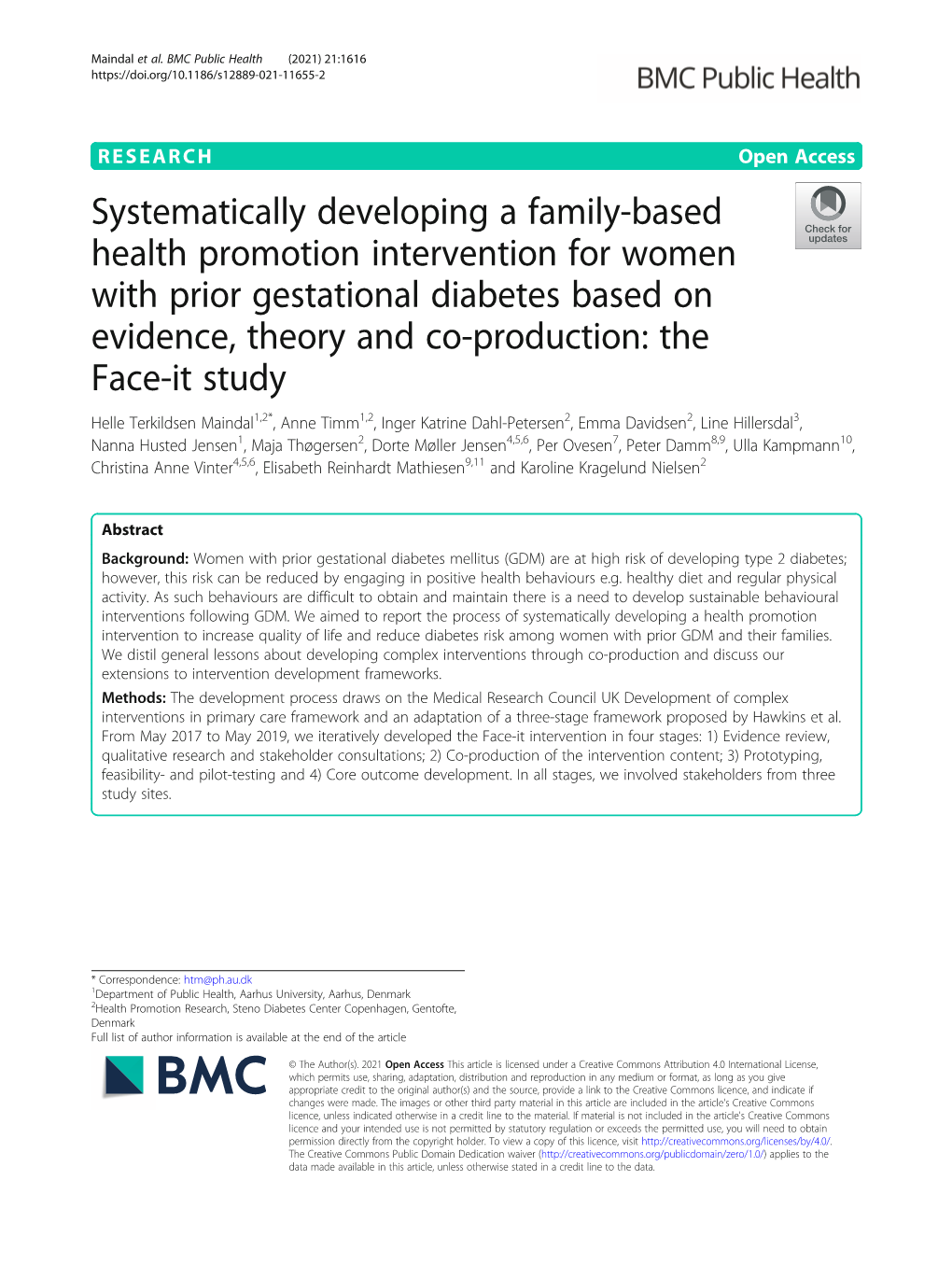 Systematically Developing a Family-Based Health Promotion