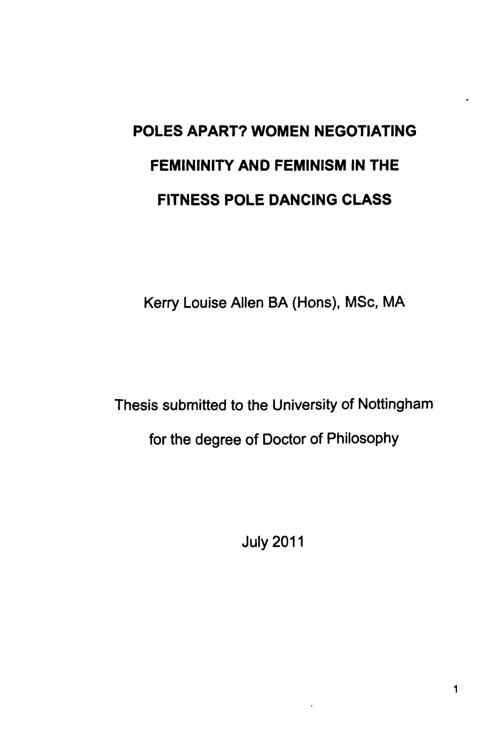 Femininity and Feminism in The