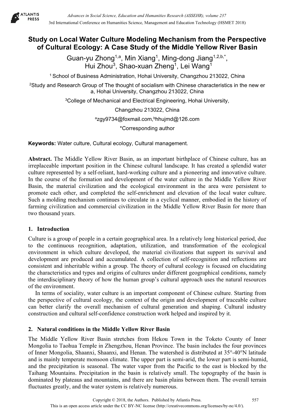 Study on Local Water Culture Modeling Mechanism from the Perspective of Cultural Ecology