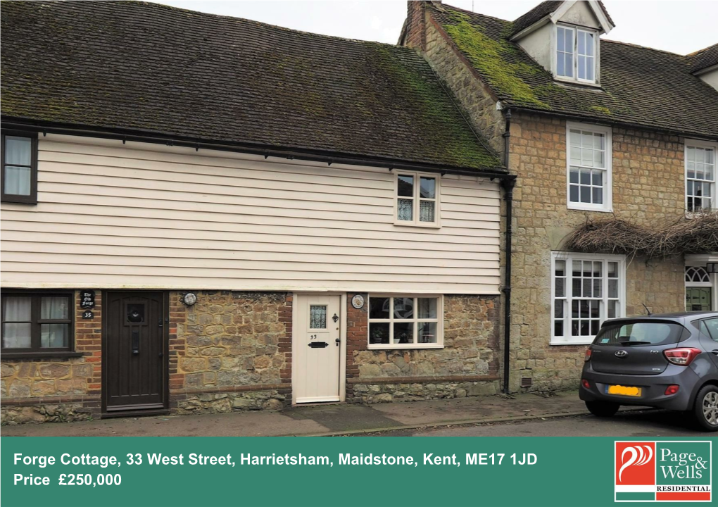 West Street, Harrietsham, Maidstone, Kent, ME17 1JD Price £250,000 Issuing Office: BEARSTED Tel: 01622 739574