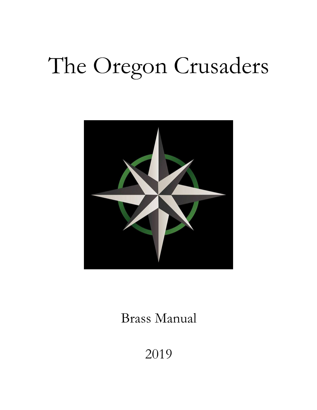 Oregon Crusaders 2019 Brass Manual