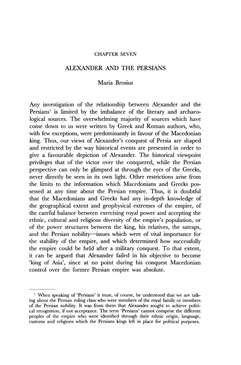 Alexander and the Persians