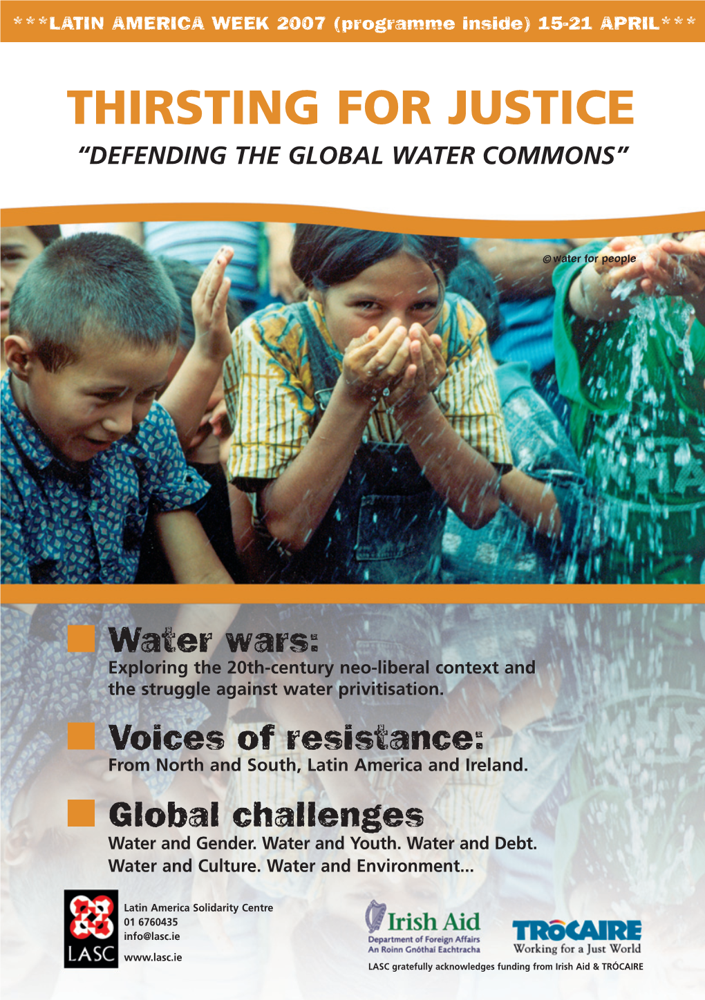 Thirsting for Justice “Defending the Global Water Commons”