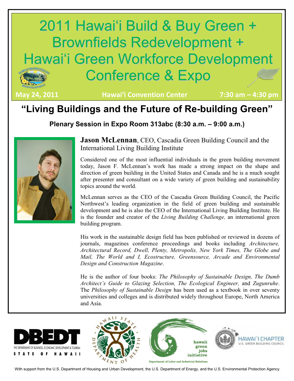2011 Hawai'i Build & Buy Green + Brownfields Redevelopment +