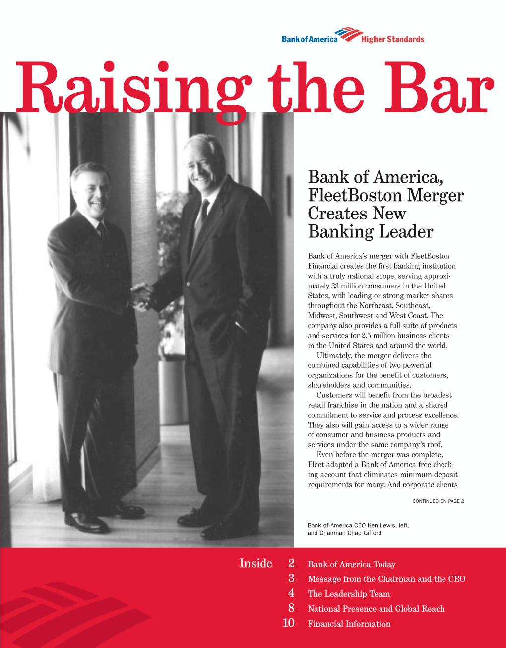 Bank of America, Fleetboston Merger Creates New Banking Leader