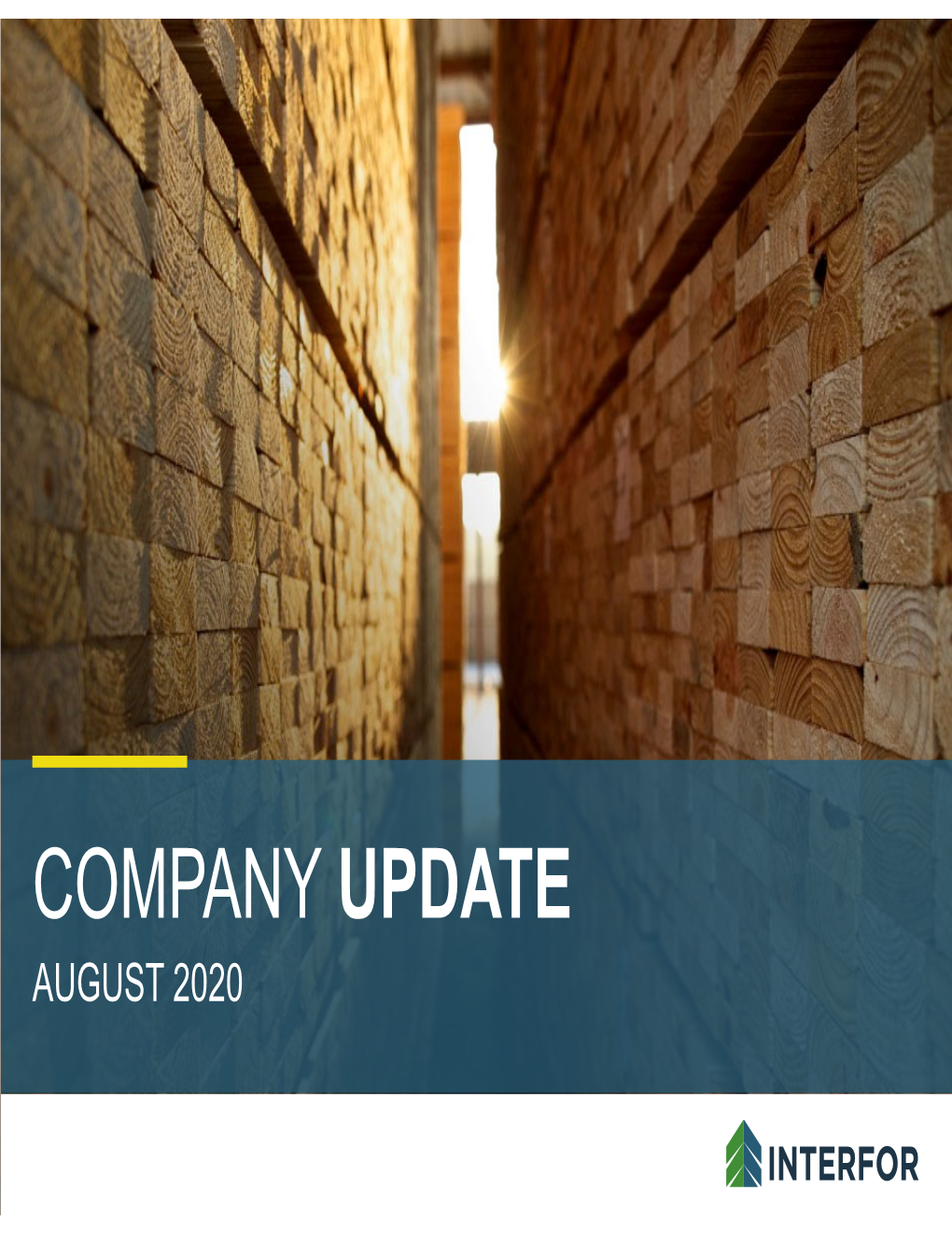 Company Update – August 2020