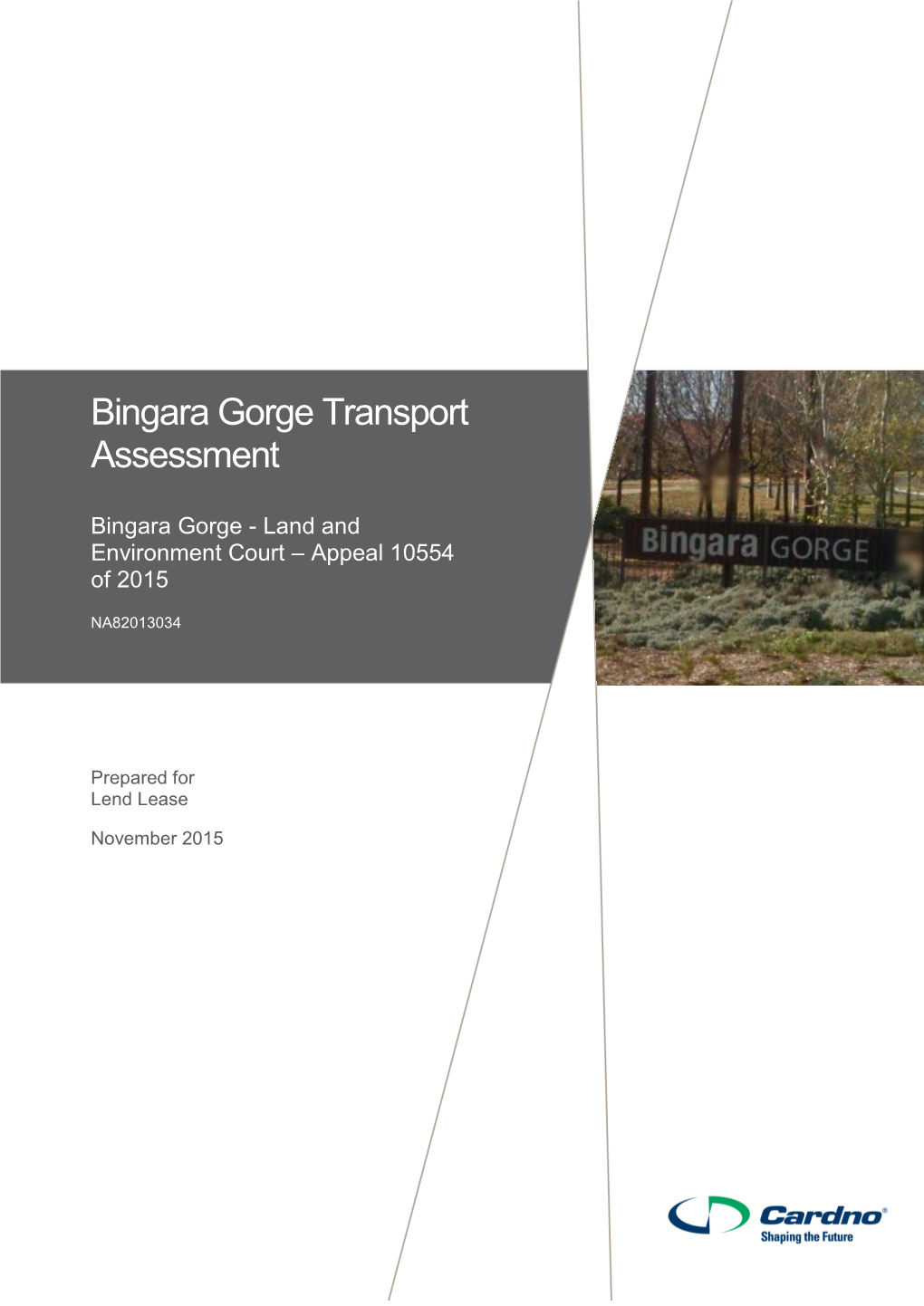 Bingara Gorge Transport Assessment