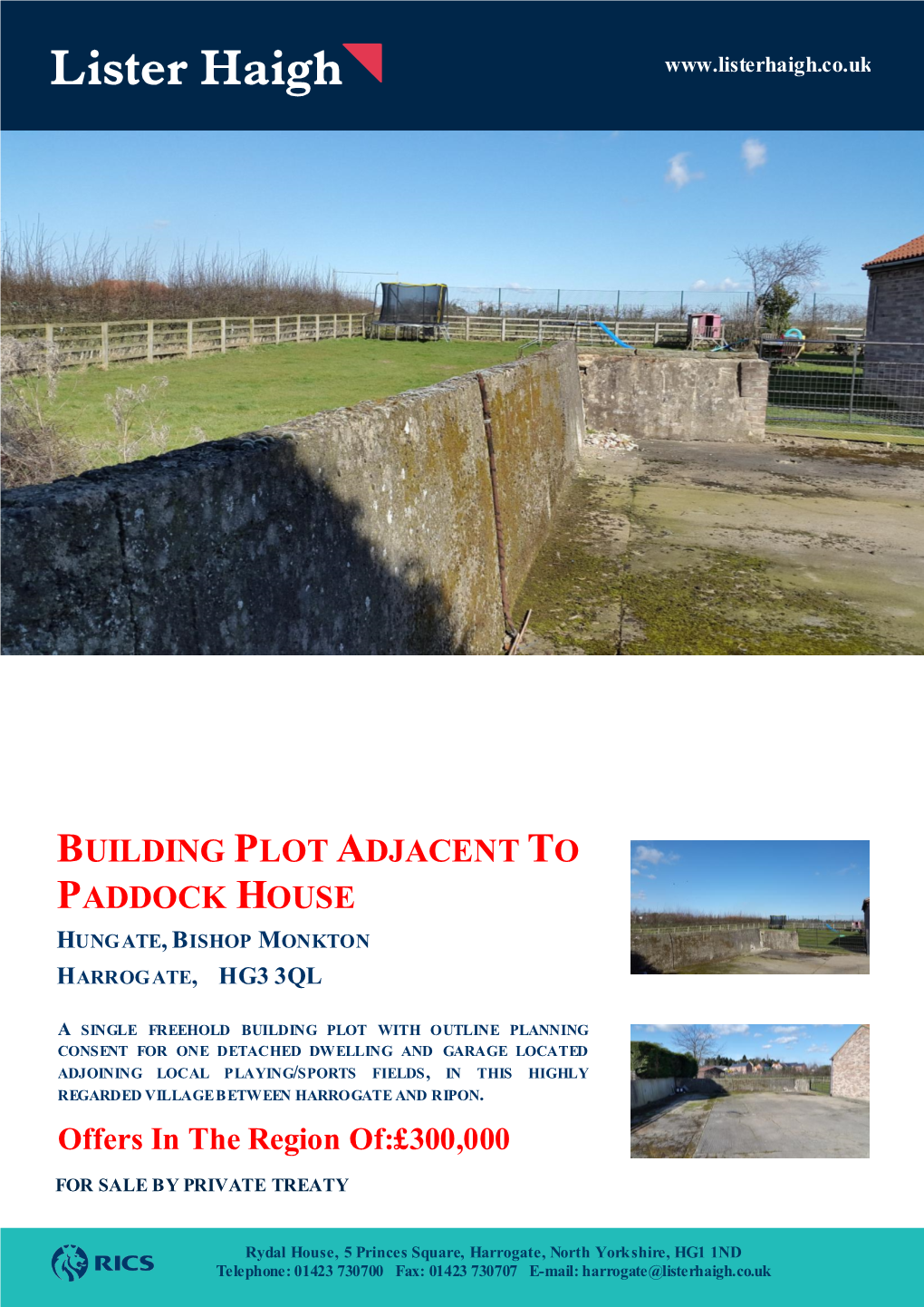 Building Plot Adjacent to Paddock House Hungate, Bishop Monkton Harrogate, Hg3 3Ql