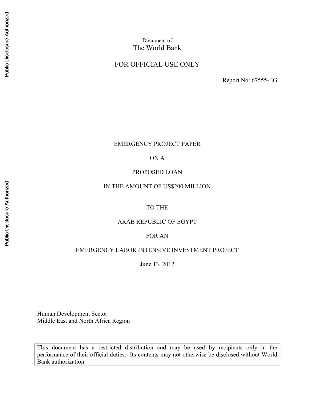 World Bank Document