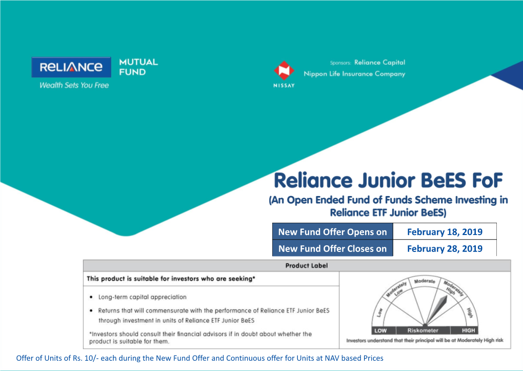 Fund Manager May Invest in Liquid Schemes of Reliance Mutual Fund