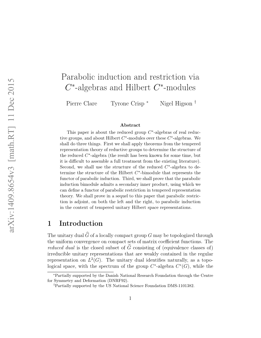 Algebras and Hilbert C -Modules