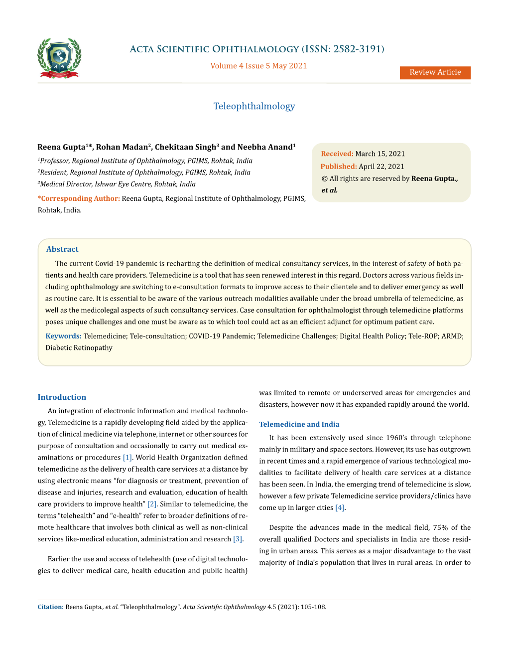 Teleophthalmology