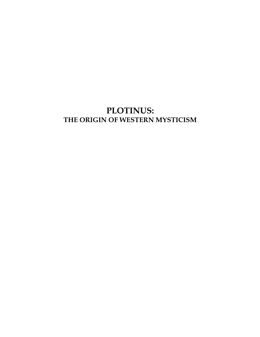 Plotinus--PDF Version