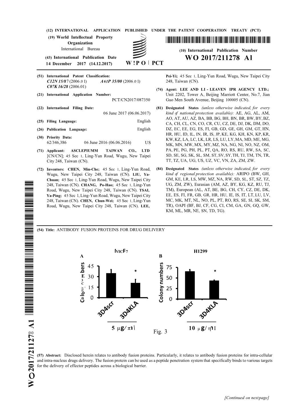 WO 2017/211278 Al 14 December 2017 (14.12.2017) W !P O PCT