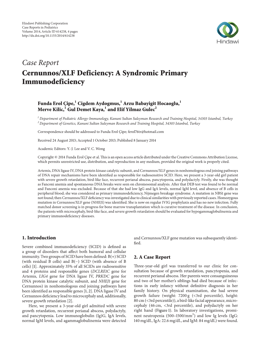 Cernunnos/XLF Deficiency: a Syndromic Primary Immunodeficiency