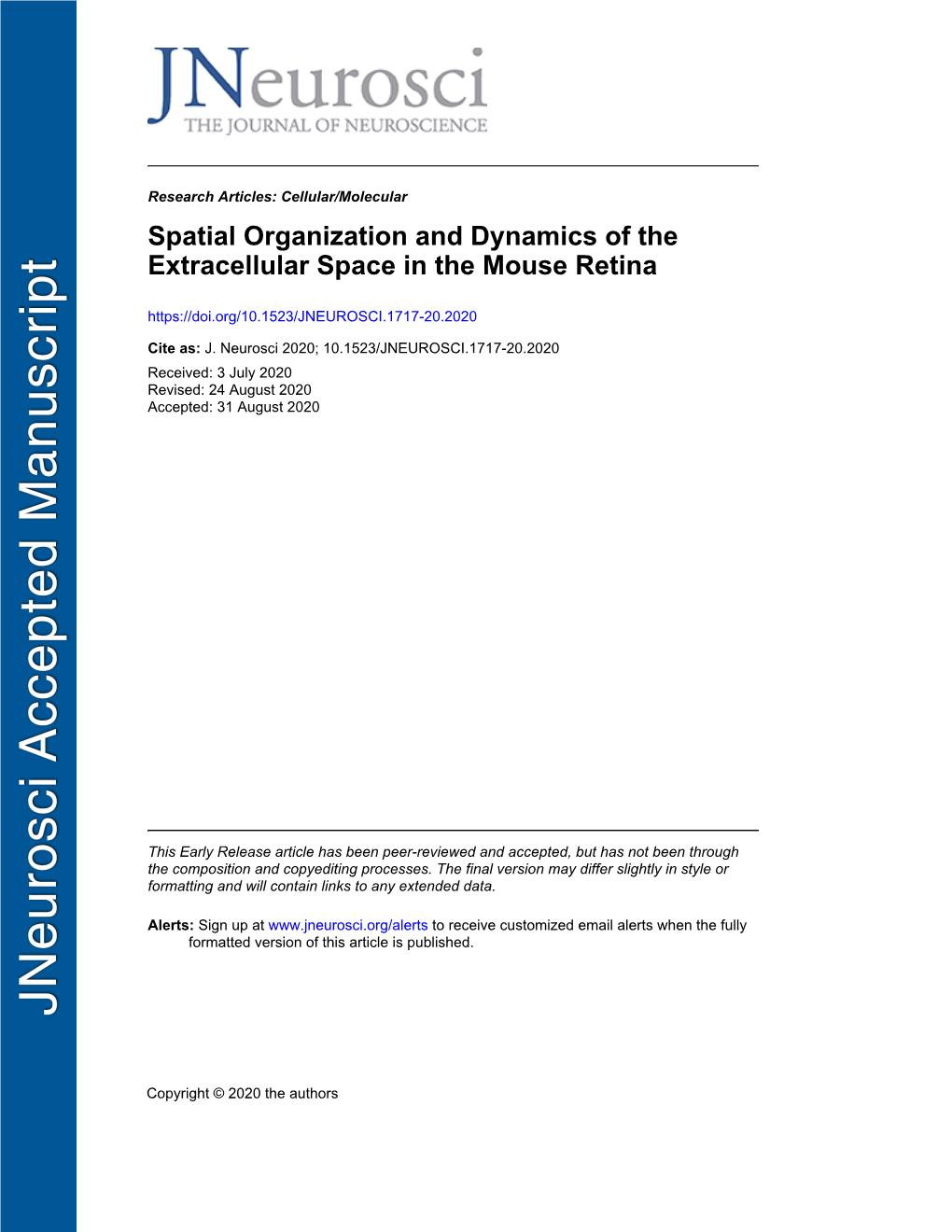 Spatial Organization and Dynamics of the Extracellular Space in the Mouse Retina