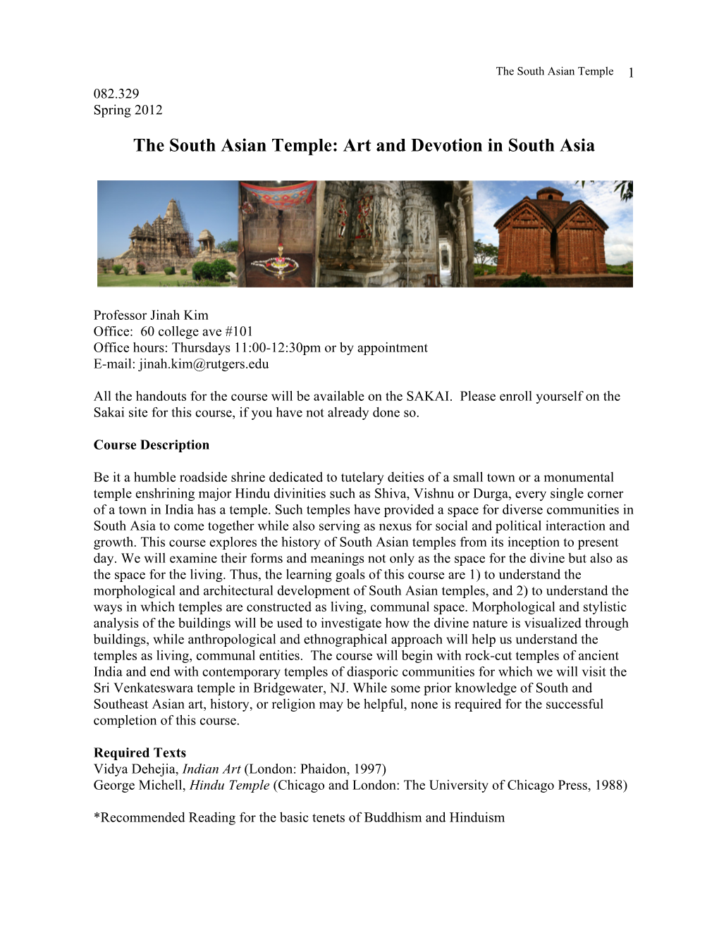 The South Asian Temple: Art and Devotion in South Asia