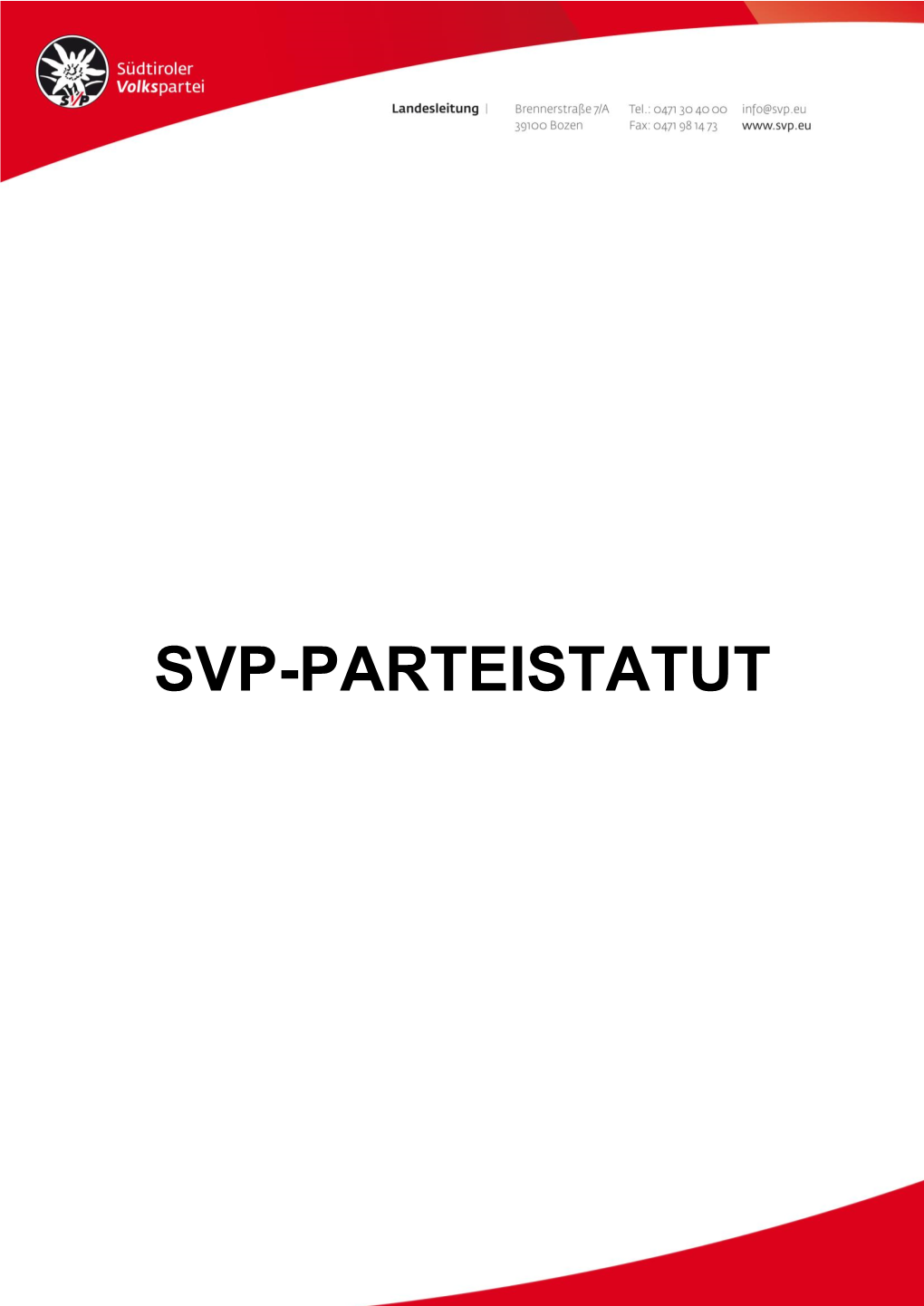 Svp-Parteistatut