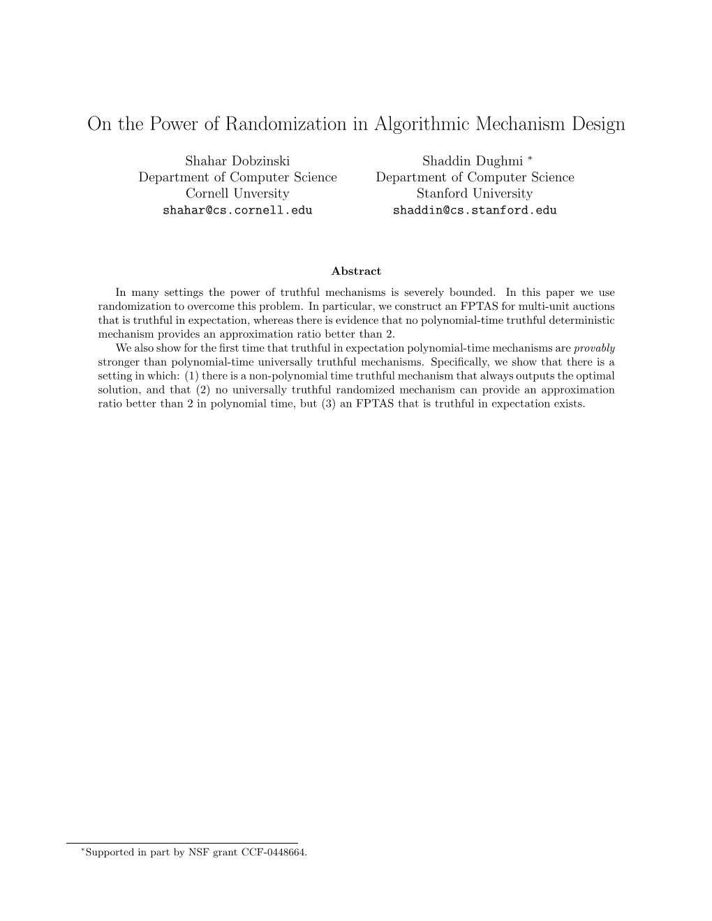 On the Power of Randomization in Algorithmic Mechanism Design