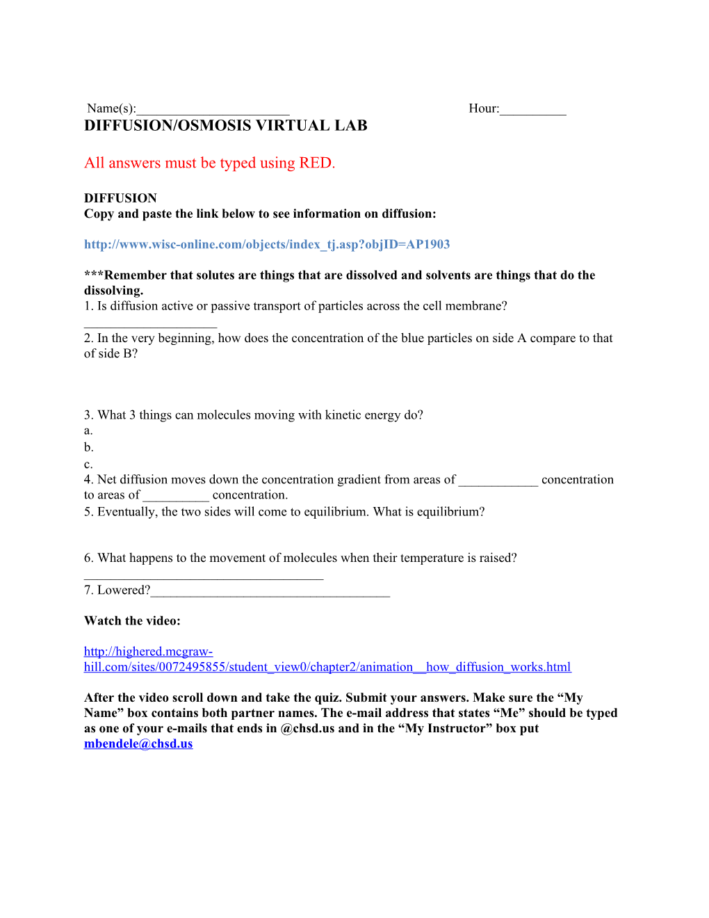 Identify the Controls and Variables