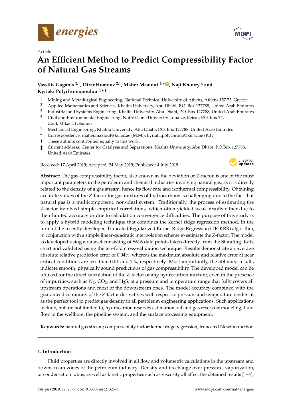 An Efficient Method to Predict Compressibility Factor of Natural