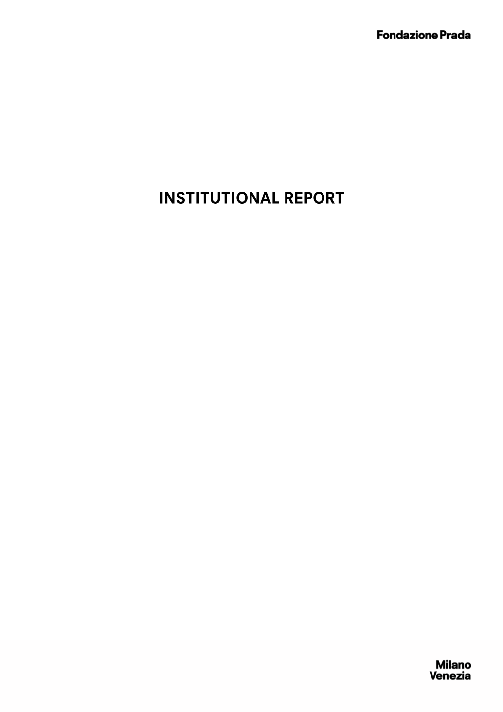 Institutional Report