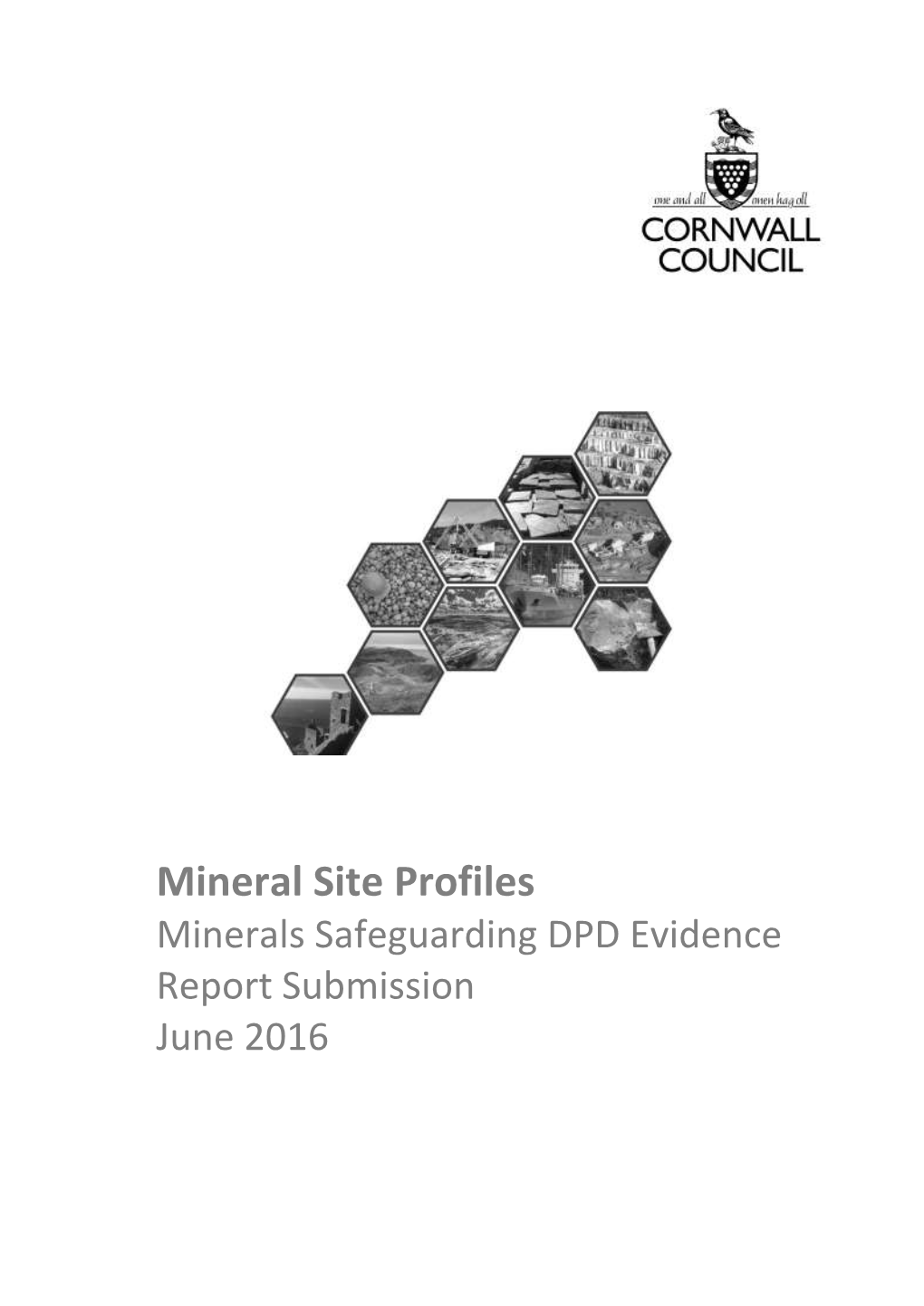 Mineral Site Profiles Minerals Safeguarding DPD Evidence Report Submission June 2016 Contents